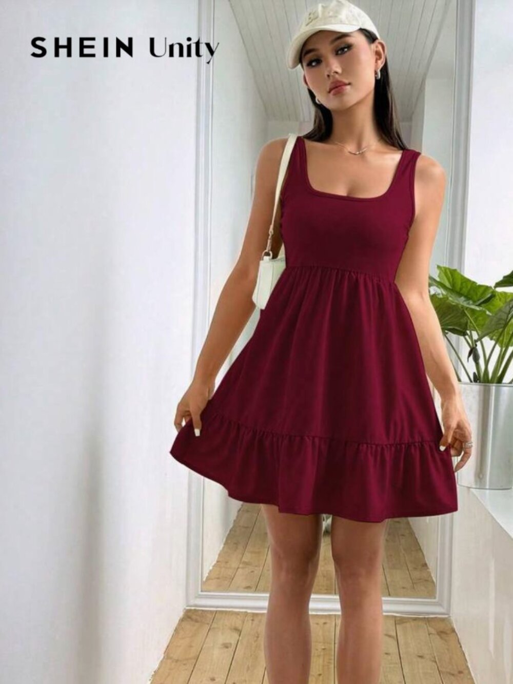 Women's Red Sleeveless Tank Dress